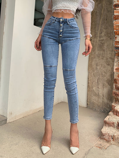 Pantalones Vaqueros Ajustados Cintura Alta para Mujer - Image 12