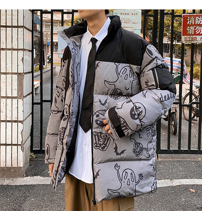 Abrigo Coreano Suelto con Cuello de Pie - Algodón Premium Estilo Cartoon - Image 16