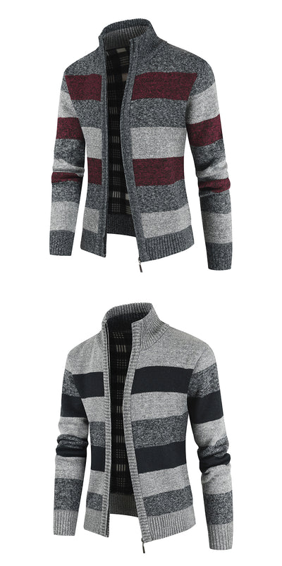 Cardigan Raglan Tallas Grandes para Hombre - Suéter Bicolor Manga Larga - Image 7