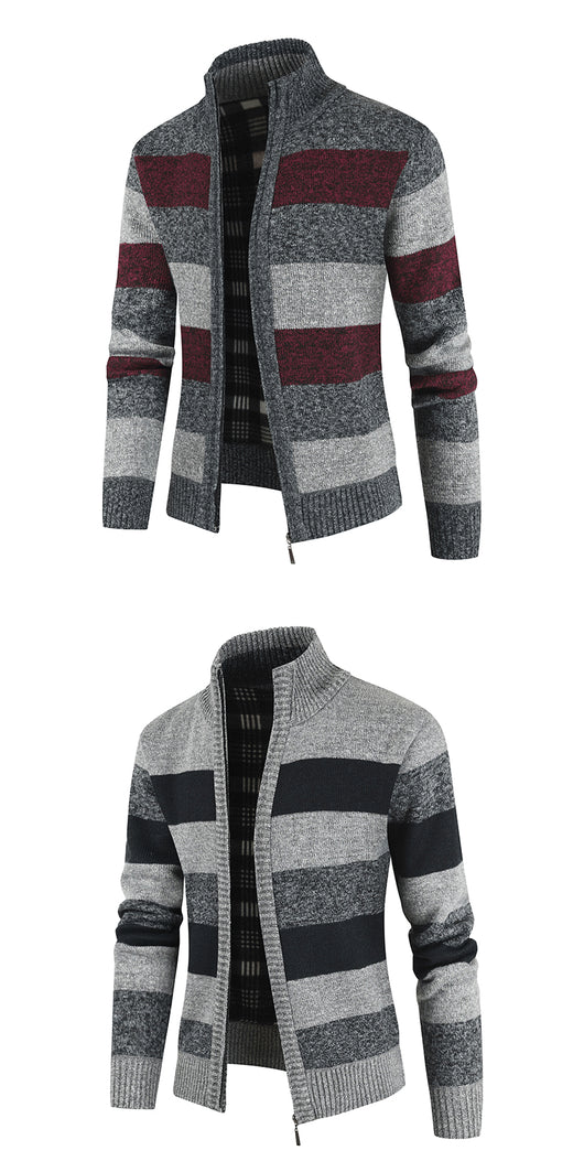 Cardigan Raglan Tallas Grandes para Hombre - Suéter Bicolor Manga Larga - Image 7