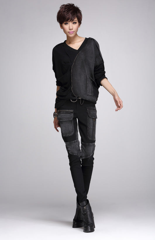 Jeans Personalizados con Múltiples Cierres - Image 11