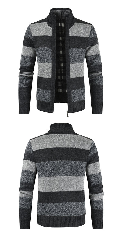 Cardigan Raglan Tallas Grandes para Hombre - Suéter Bicolor Manga Larga - Image 9