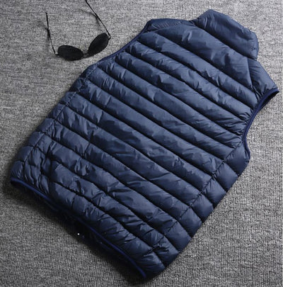 Chaleco sin mangas de plumón de pato blanco ultraligero para invierno - Image 15