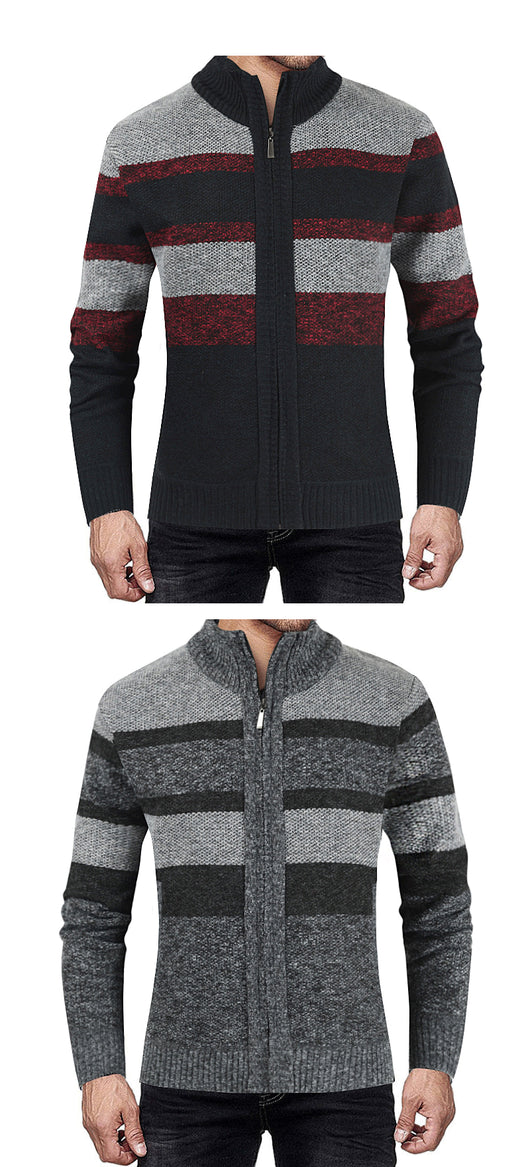 Cardigan Raglan Tallas Grandes para Hombre - Suéter Bicolor Manga Larga - Image 19
