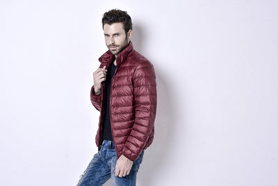 Chaqueta de plumas ligera con cuello ajustado - Image 3