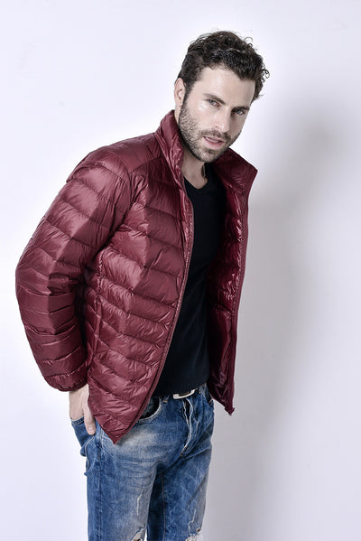 Chaqueta de plumas ligera con cuello ajustado - Image 4