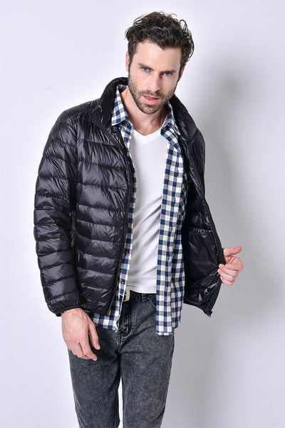 Chaqueta de plumas ligera con cuello ajustado - Image 7