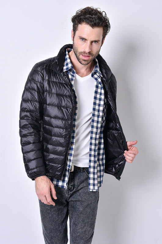Chaqueta de plumas ligera con cuello ajustado - Image 7
