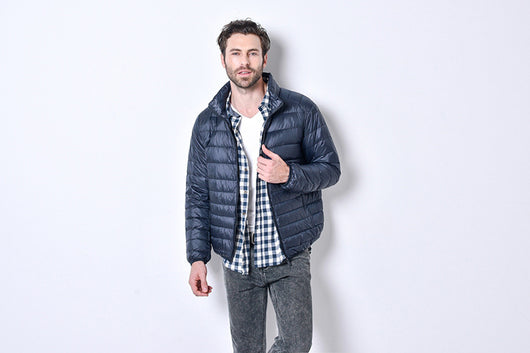 Chaqueta de plumas ligera con cuello ajustado - Image 10
