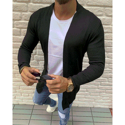 Cardigan Tejido de Manga Larga para Hombre - Image 3
