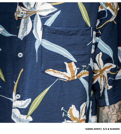 Camisa Estampada de Manga Corta para Parejas - Estilo Casual Playero - Image 18