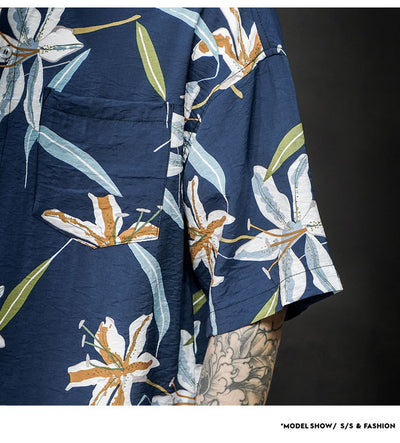 Camisa Estampada de Manga Corta para Parejas - Estilo Casual Playero - Image 19