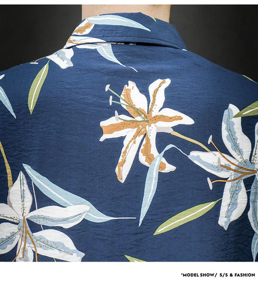 Camisa Estampada de Manga Corta para Parejas - Estilo Casual Playero - Image 20