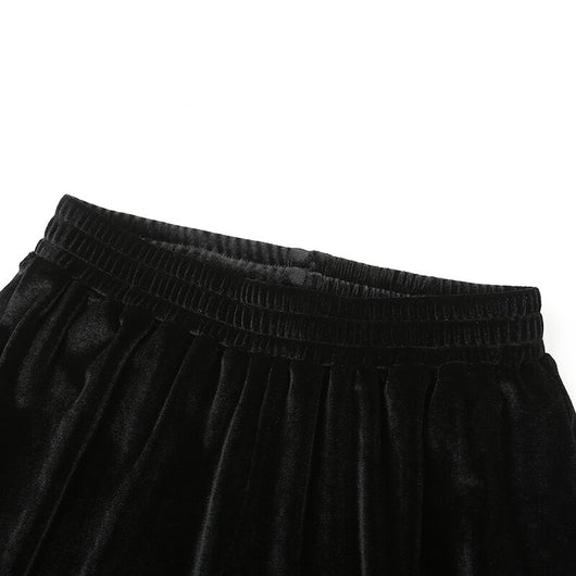 Pantalón Suelto de Cintura Alta con Terciopelo y Ojales - Image 10