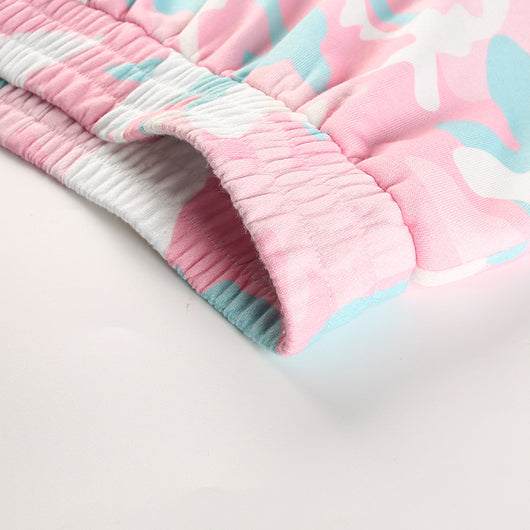 Pantalones Cargo Camuflado Algodón Rosa y Gris - Image 4