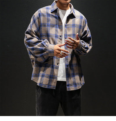 Camisa Casual de Cuadros Manga Larga para Hombre - Image 7