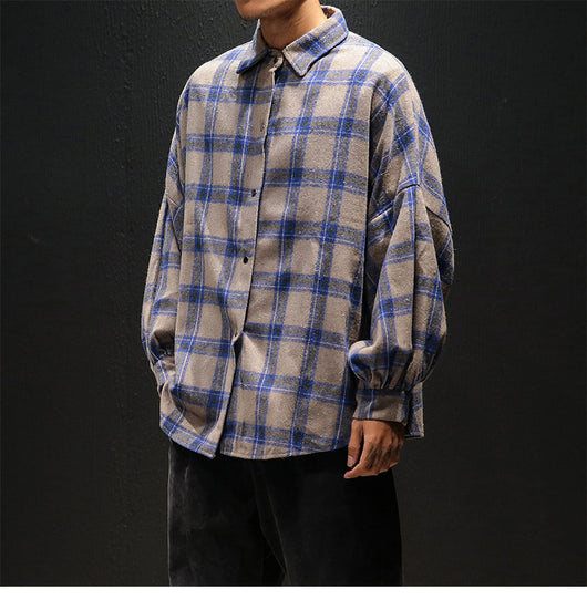 Camisa Casual de Cuadros Manga Larga para Hombre - Image 8
