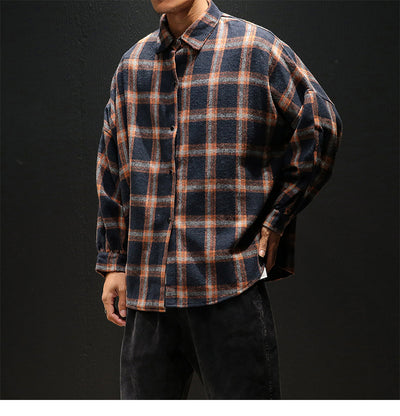 Camisa Casual de Cuadros Manga Larga para Hombre - Image 9