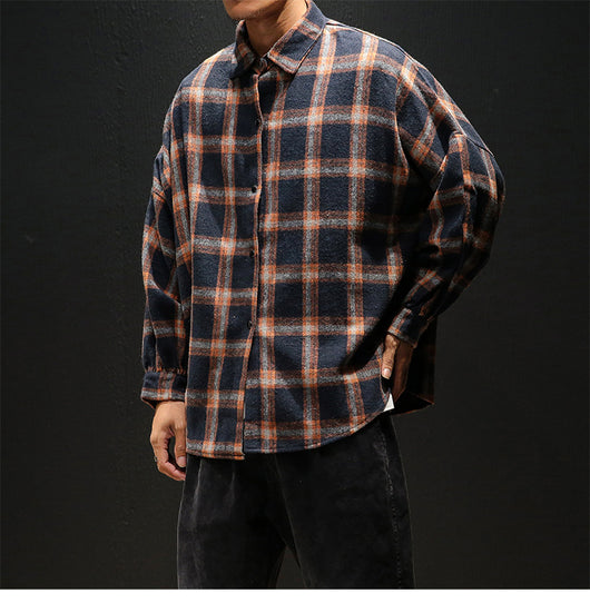 Camisa Casual de Cuadros Manga Larga para Hombre - Image 9