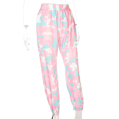 Pantalones Cargo Camuflado Algodón Rosa y Gris - Image 8
