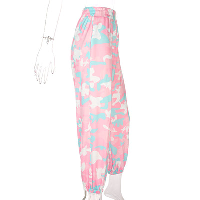 Pantalones Cargo Camuflado Algodón Rosa y Gris - Image 9