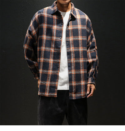 Camisa Casual de Cuadros Manga Larga para Hombre - Image 11