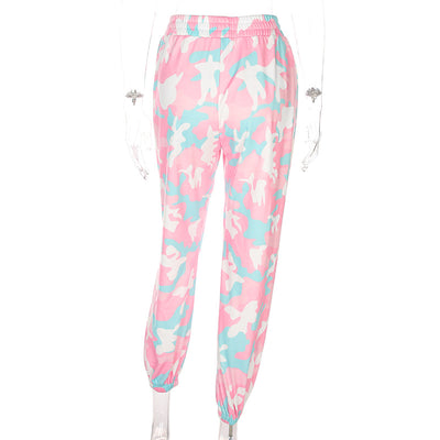 Pantalones Cargo Camuflado Algodón Rosa y Gris - Image 10