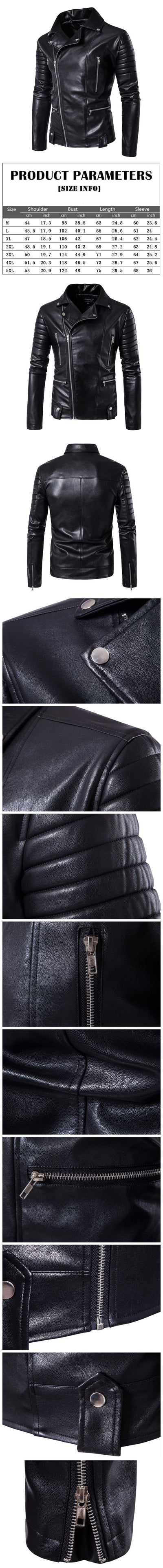 Chaqueta de Cuero para Motociclista - Image 13