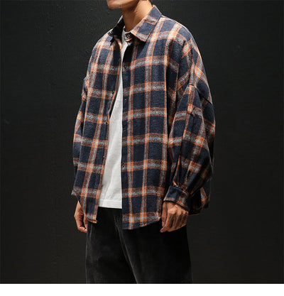 Camisa Casual de Cuadros Manga Larga para Hombre - Image 12
