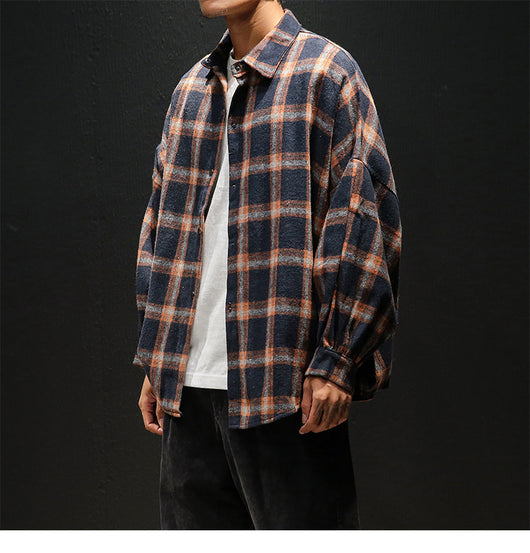Camisa Casual de Cuadros Manga Larga para Hombre - Image 12