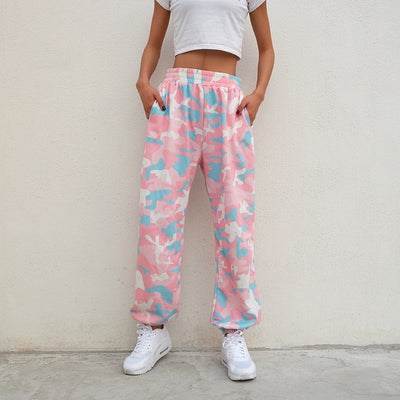 Pantalones Cargo Camuflado Algodón Rosa y Gris - Image 11