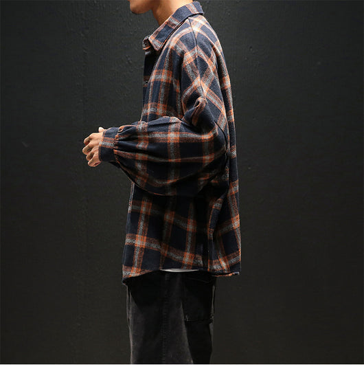 Camisa Casual de Cuadros Manga Larga para Hombre - Image 13