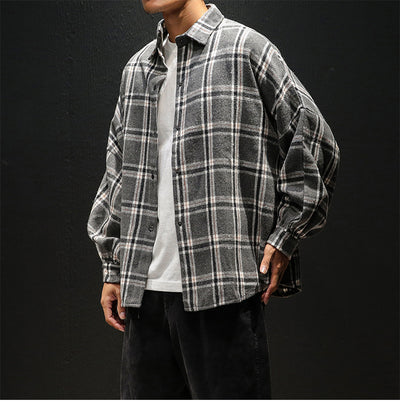 Camisa Casual de Cuadros Manga Larga para Hombre - Image 16