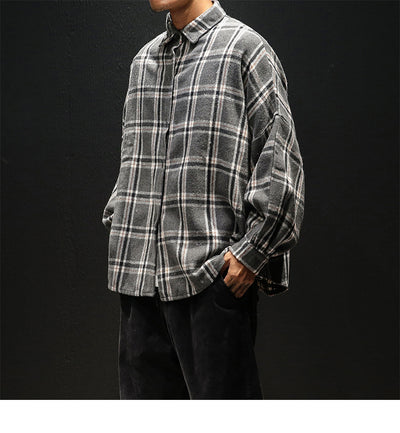 Camisa Casual de Cuadros Manga Larga para Hombre - Image 17