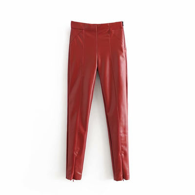 Leggings de Cuero Sintético Cintura Media - Image 9