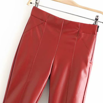 Leggings de Cuero Sintético Cintura Media - Image 10