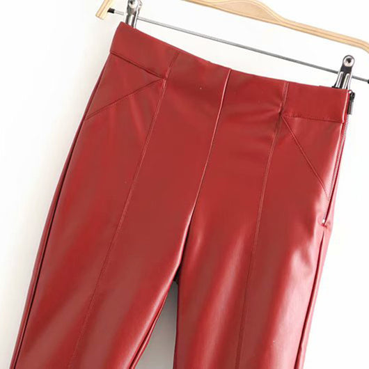 Leggings de Cuero Sintético Cintura Media - Image 10