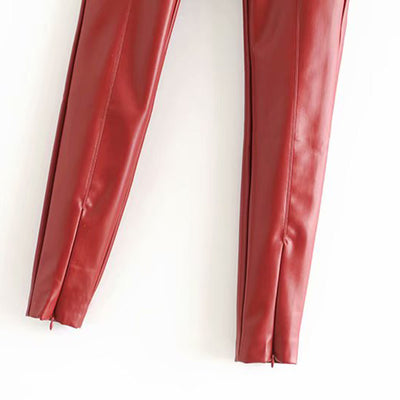 Leggings de Cuero Sintético Cintura Media - Image 12