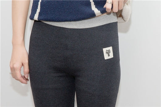 Leggings Mujer Algodón Gato Cintura Alta Talla Grande Primavera - Image 25