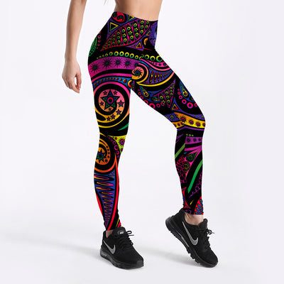 Leggings Negros Estampados Ajustados - Image 8