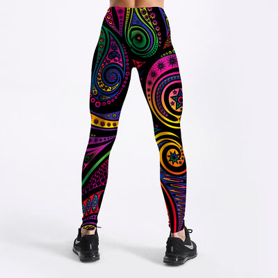 Leggings Negros Estampados Ajustados - Image 10