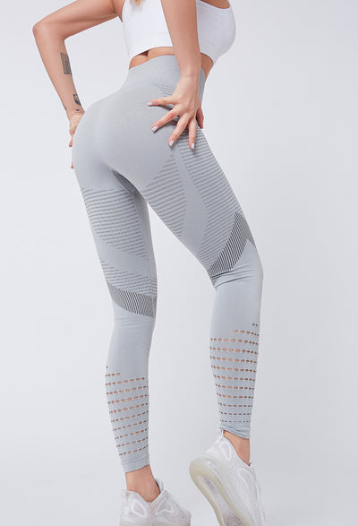 Pantalones de yoga con detalles recortados para mujer - Image 23