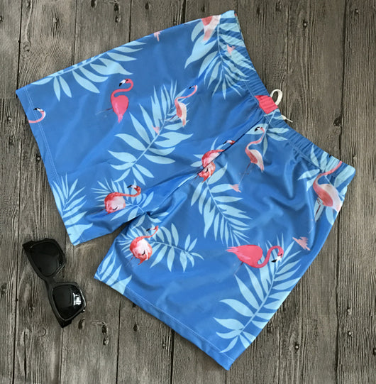 Pantalones de Playa Hombre Estampado Flamenco - Shorts Sueltos Moda Europa y Estados Unidos - Image 7