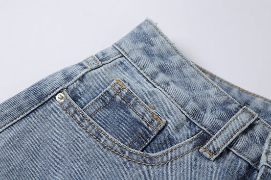 Jeans Rotos Cintura Alta Mujer Tono Claro Estilo Urbano - Image 13