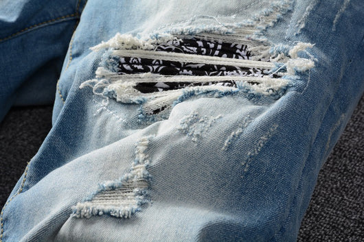 Jeans Slim Fit con Parches de Pliegues Modernos - Image 9
