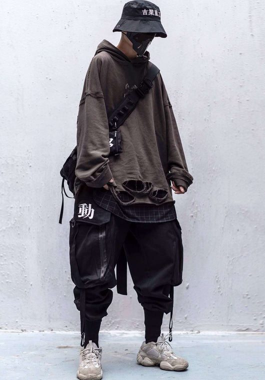Pantalones Overol Sueltos con Bordados y Detalles Motorizados para Hombre - Image 5