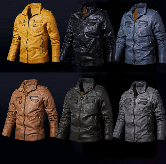 Chaqueta de Motociclista Casual de Invierno con Forro Polar para Hombre - Image 3