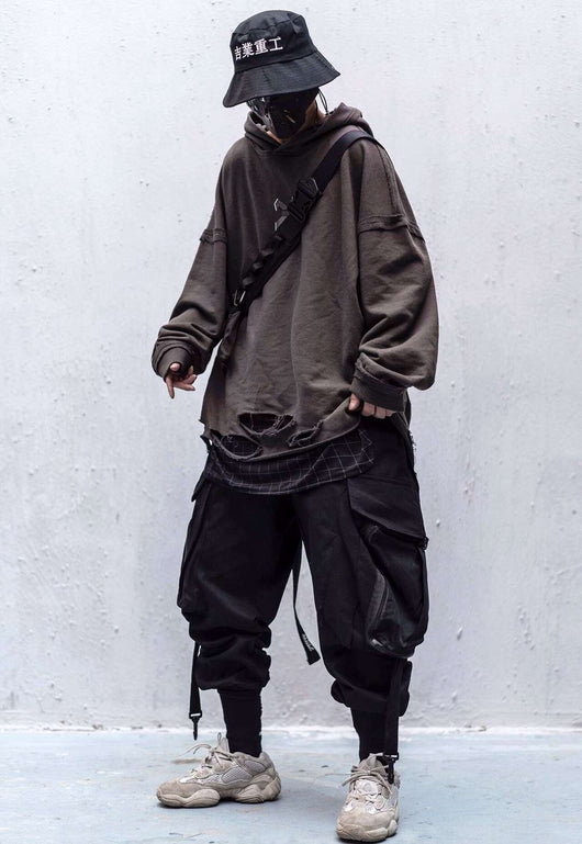 Pantalones Overol Sueltos con Bordados y Detalles Motorizados para Hombre - Image 7