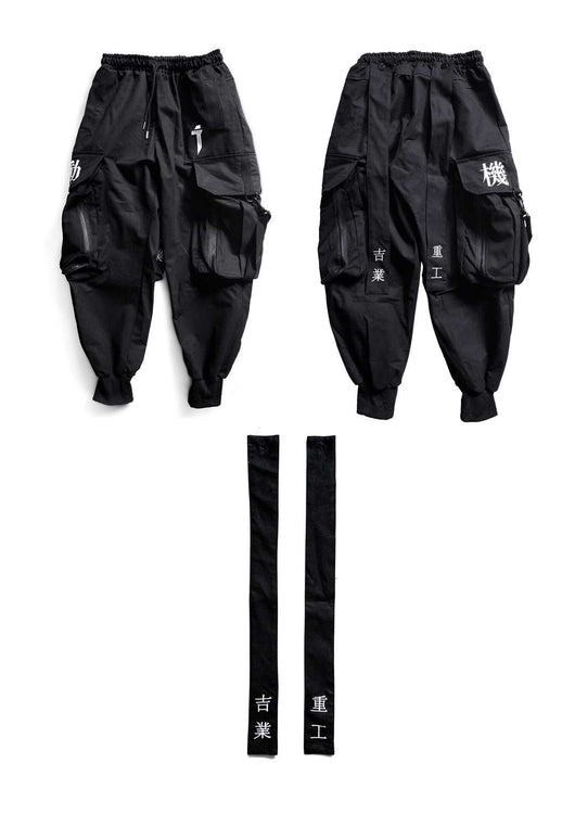 Pantalones Overol Sueltos con Bordados y Detalles Motorizados para Hombre - Image 10