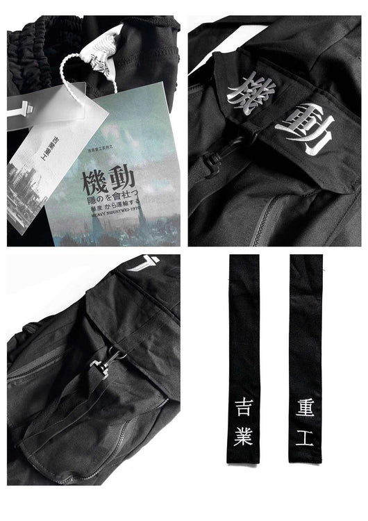Pantalones Overol Sueltos con Bordados y Detalles Motorizados para Hombre - Image 11